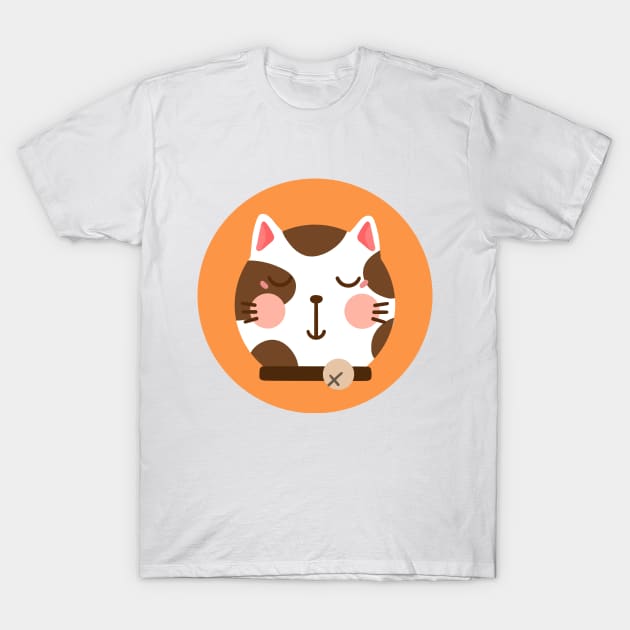 cute drawn kitty cat design 3 T-Shirt by grafitytees
